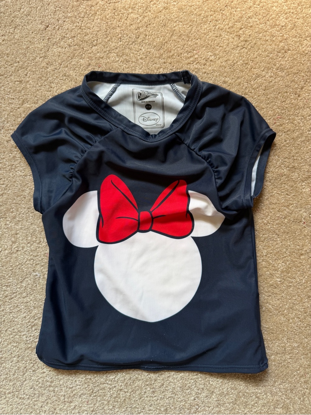 Disney Girls' Navy Minnie Mouse Swim Top